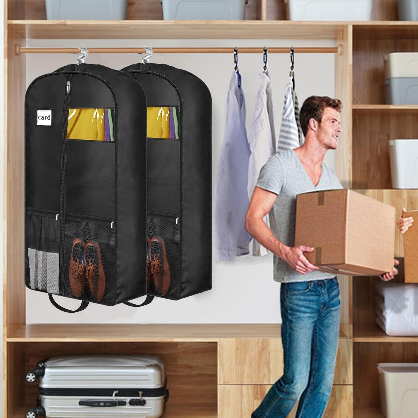 3pcs Heavy-Duty 5" Gusseted Garment Bags