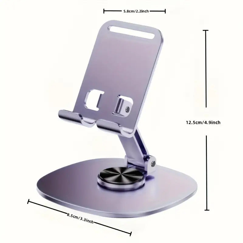 Aluminum Alloy Phone Stand - Waterproof, 360° Rotating Desk Mount