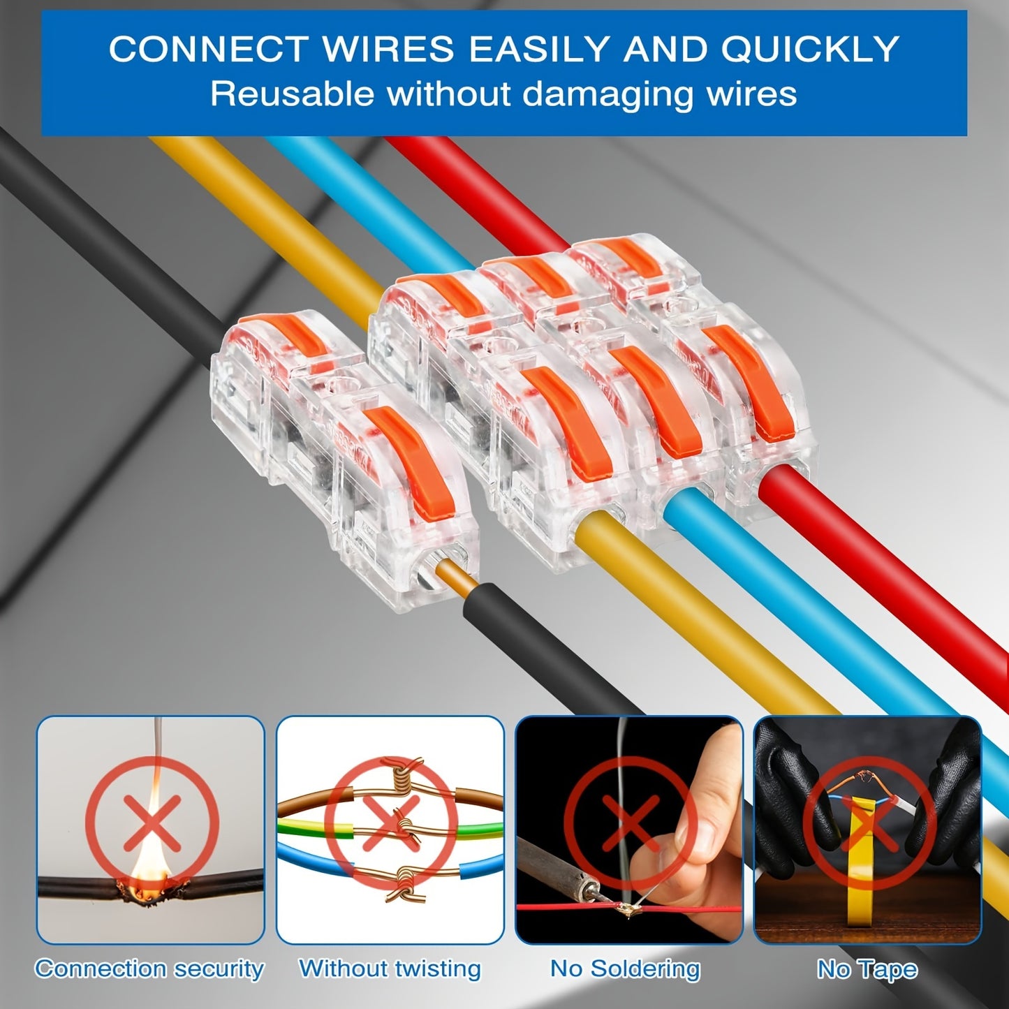 100pcs Quick Connect Wire Connectors