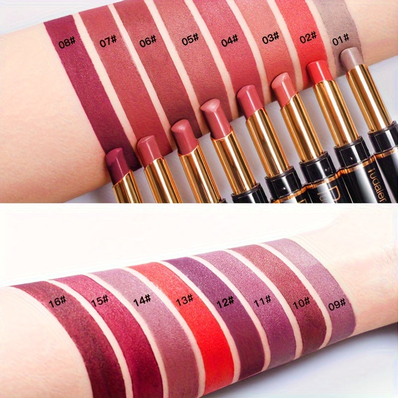 15 Color 2-In-1 Double-Ended Lipstick & Lip Liner
