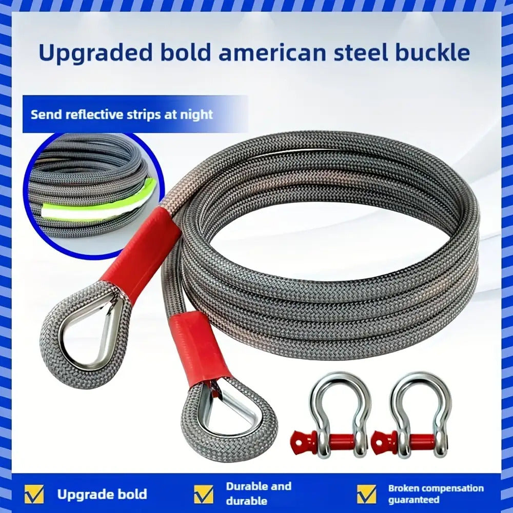 Heavy-Duty 5/9m Trailer Rope Towing Strap Recovery Kit