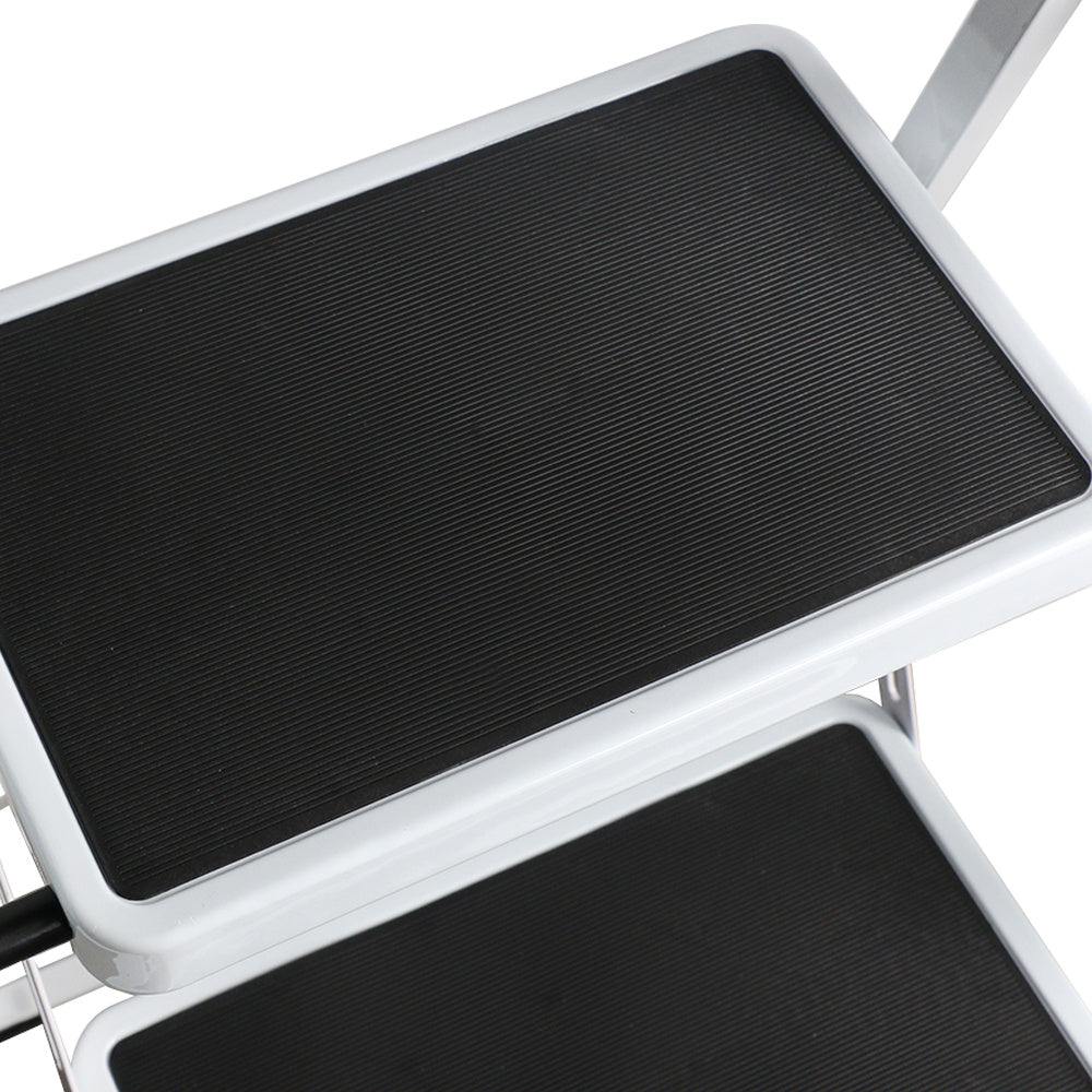 4 Step Ladder Folding Portable Heavy Duty Iron Anti-Slip Mat Stools