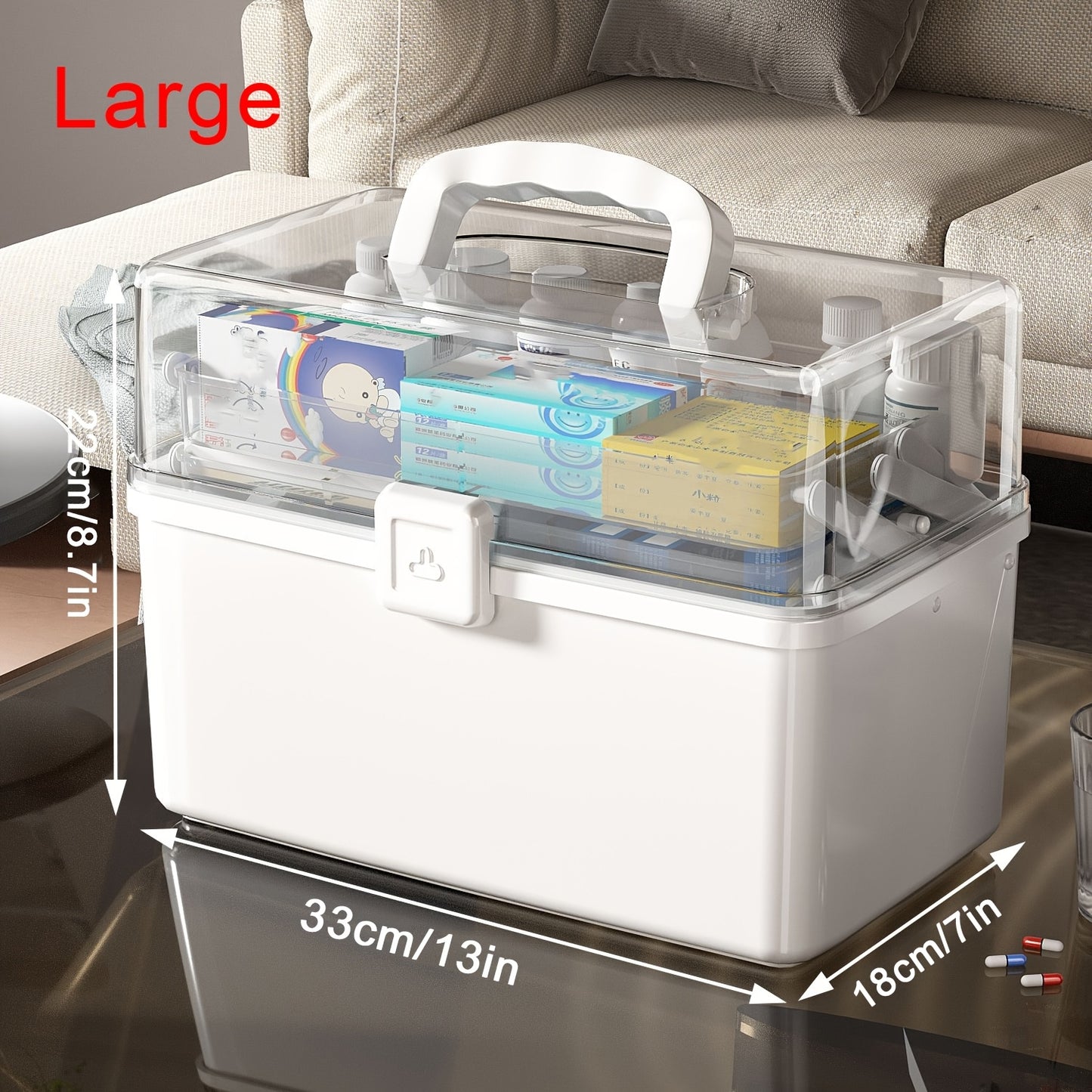 Three-Layer Household large-capacity Medicine Box