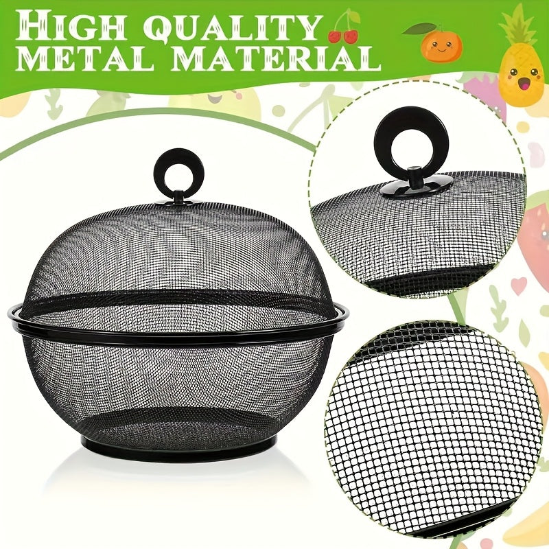 Durable Iron Fruit and Vegetable Washing Basket with Lid