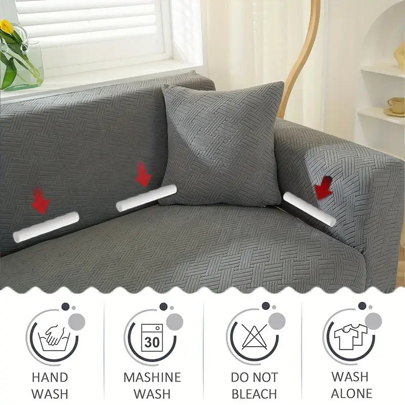 A Thickened Jacquard Sofa Cover With Elastic All-inclusive Sofa Cover