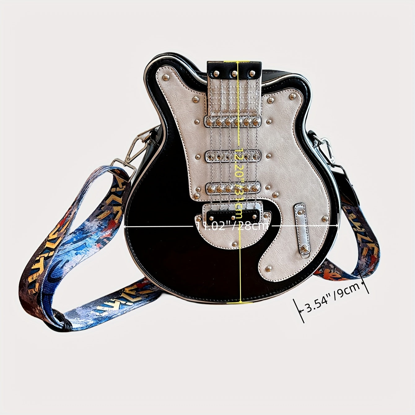 Trendy Y2K Style Guitar-Shaped Crossbody Bag