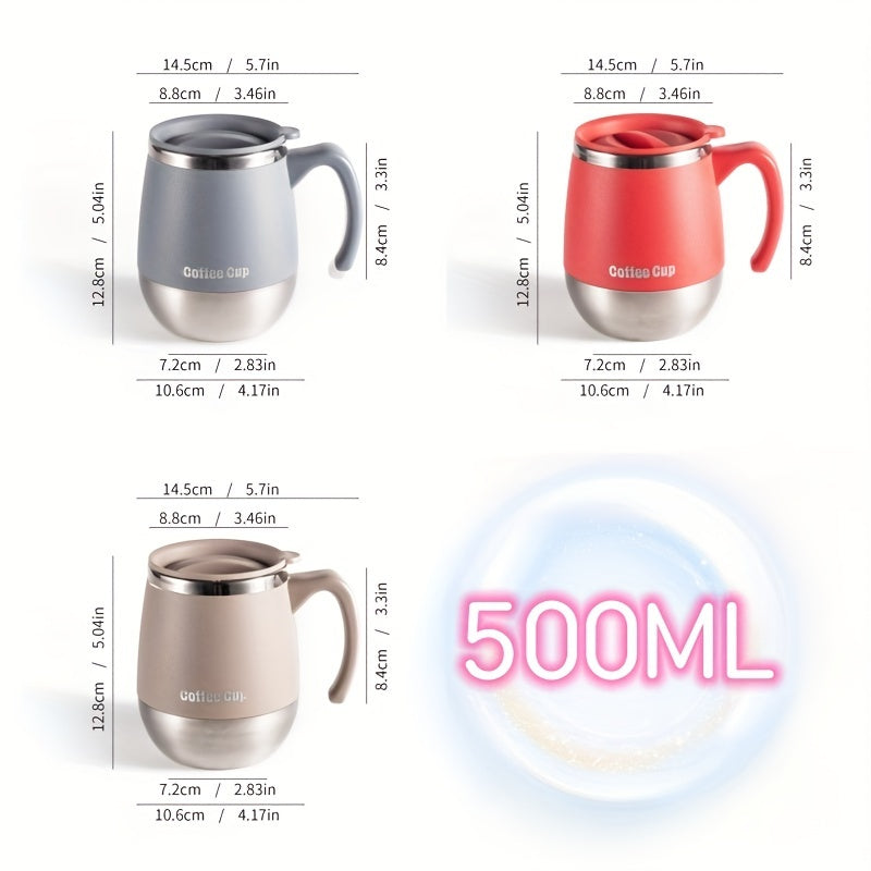 Stainless steel insulated coffee cup with lid