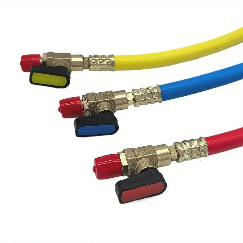 3pcs A/C Refrigeration Charging Hose Set with Ball Valve
