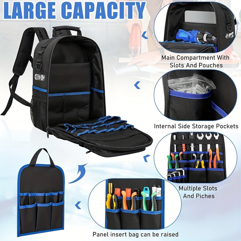 Heavy-Duty Electrician Tool Backpack