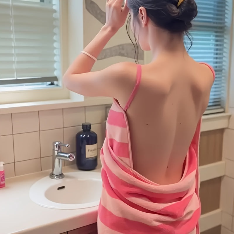 Cozy Coral Fleece Bath Towel Robe