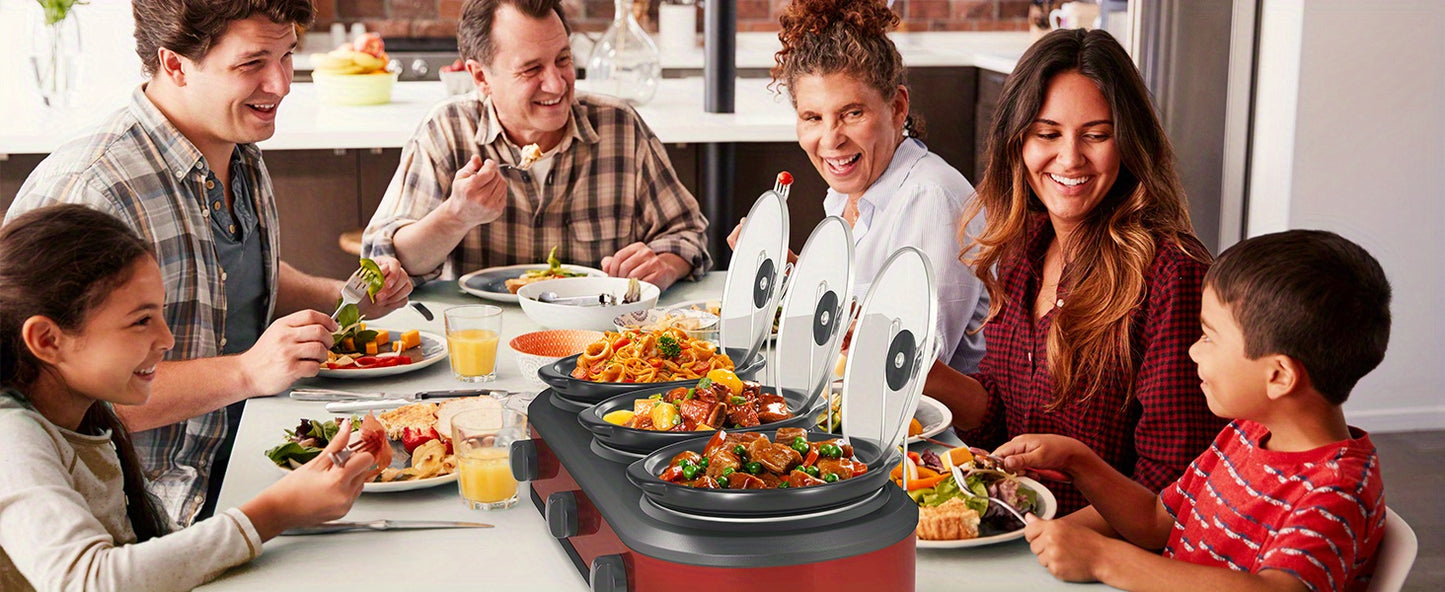 Triple Slow Cooker with Ceramic Pot
