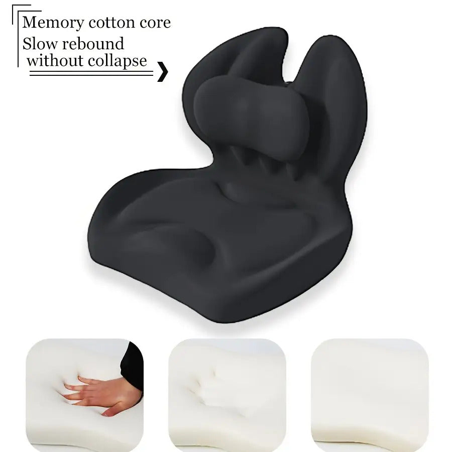 Ergonomic Double Lumbar Support Car Seat Cushion