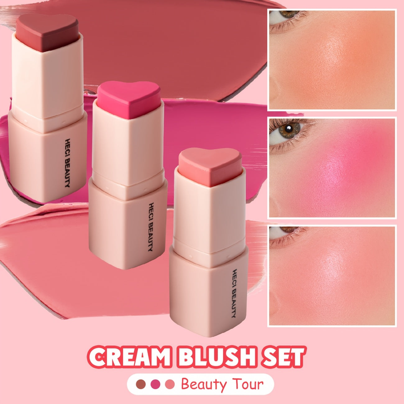 3pcs Velvety Soft Blush Set