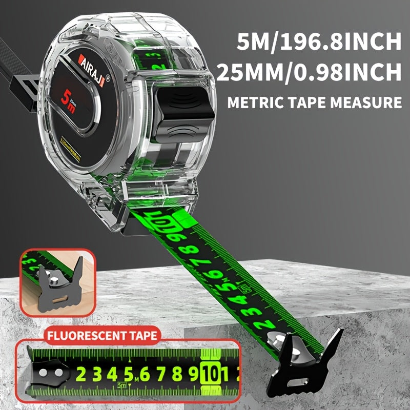 High-Precision Self-Locking Fluorescent Steel Tape Measure