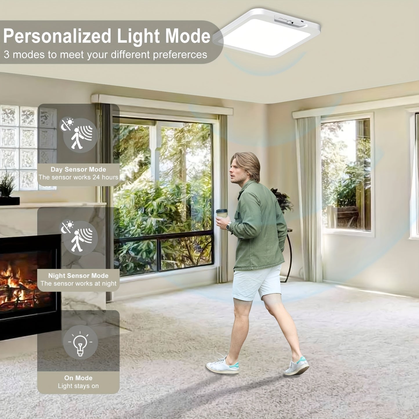 Modern Motion Sensor LED Ceiling Light
