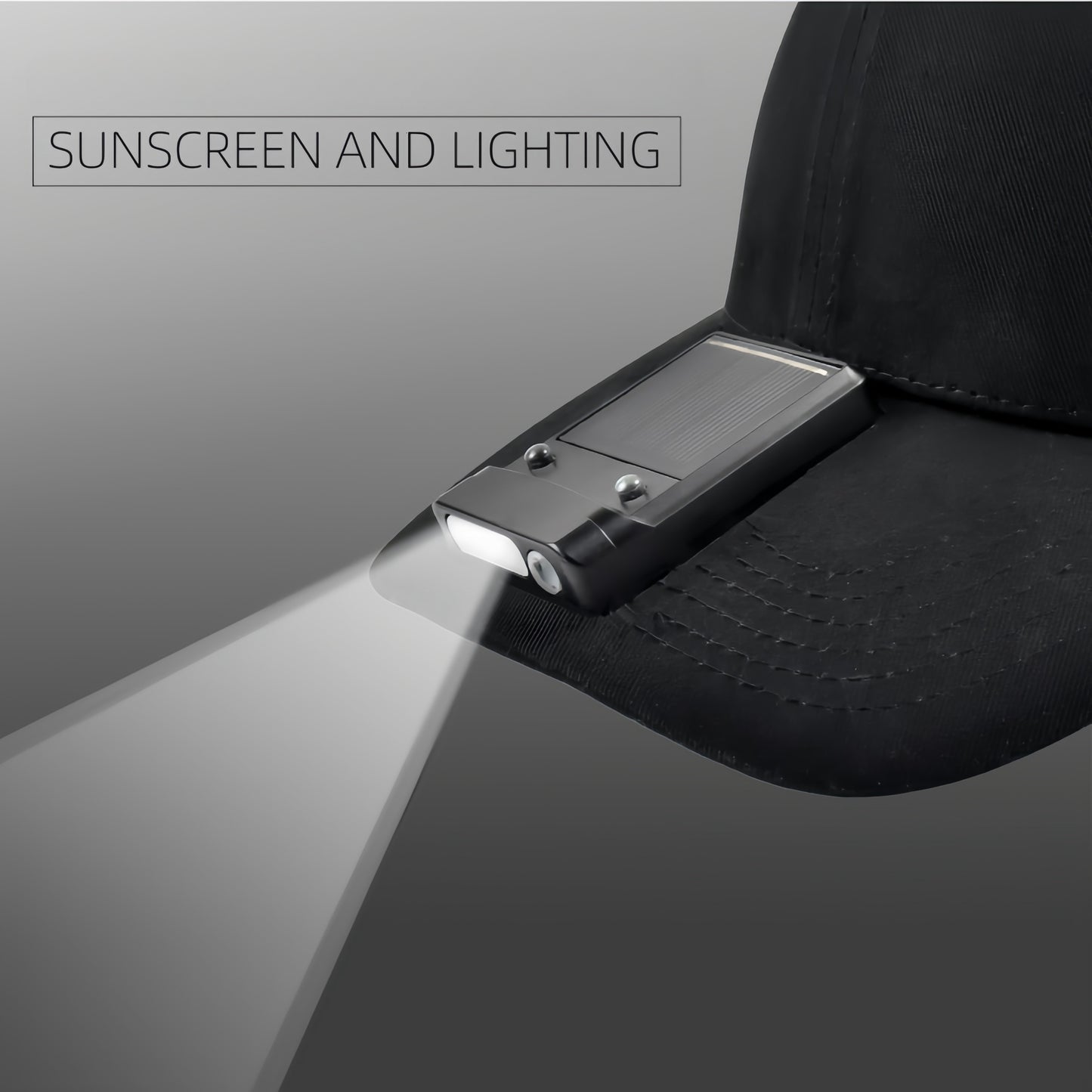 Solar-Powered LED Baseball Cap Headlamp