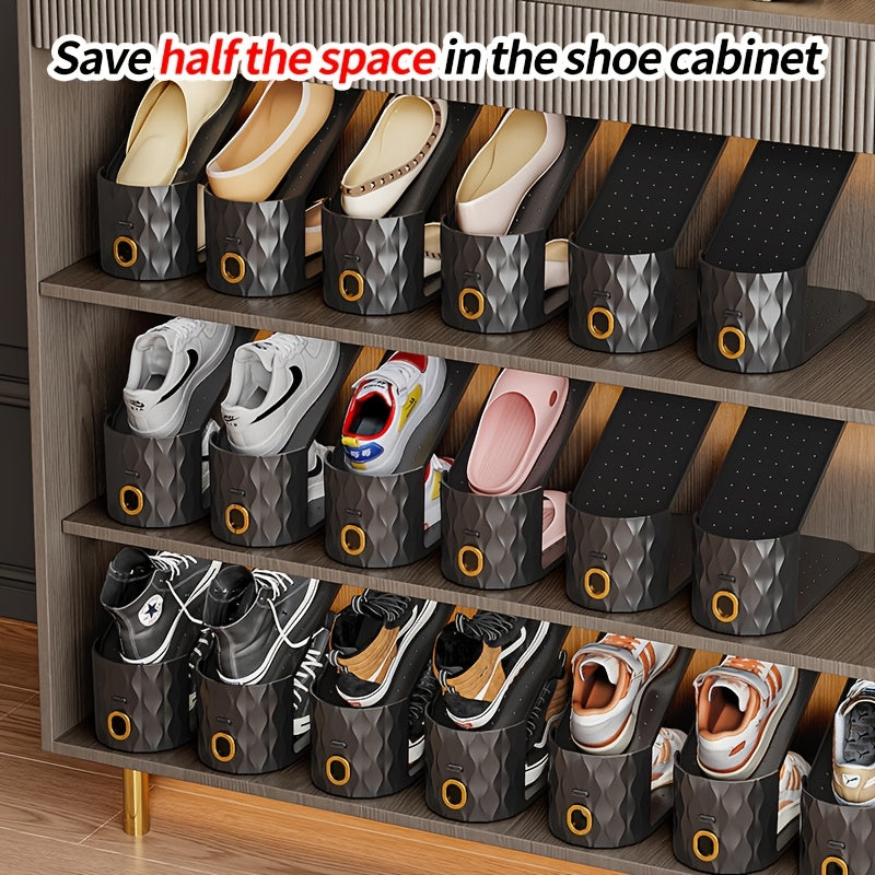 10-Pack Adjustable Plastic Shoe Racks