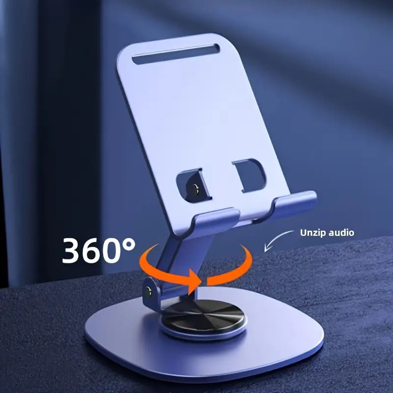 Aluminum Alloy Phone Stand - Waterproof, 360° Rotating Desk Mount