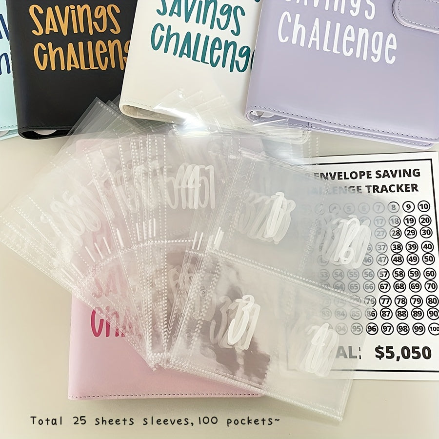 100 Days Deluxe Envelope Savings Challenge - A5 PU Binder