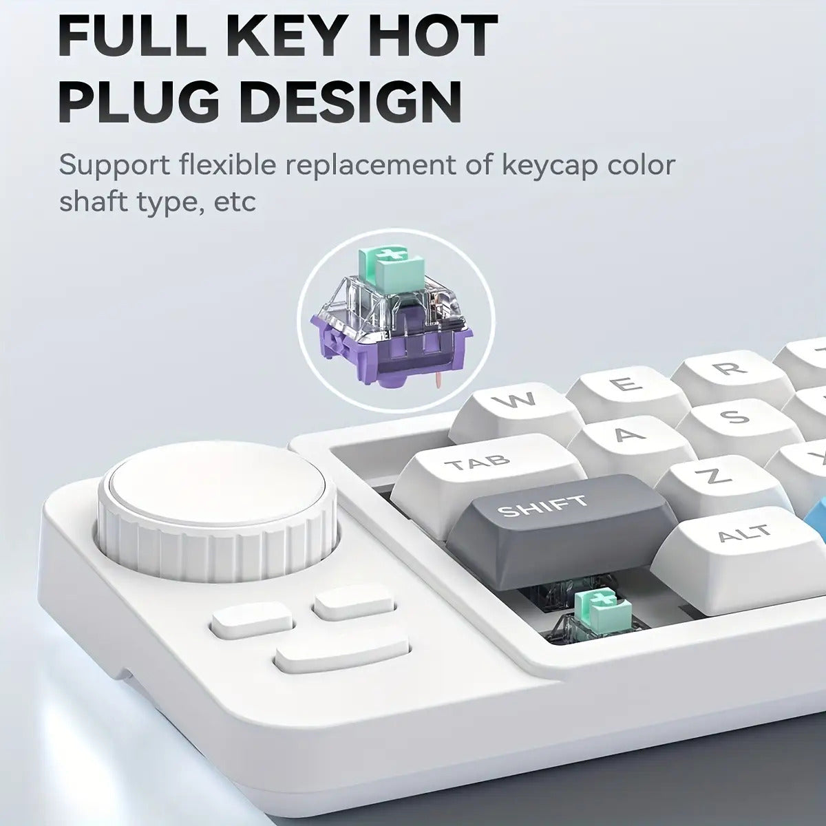 Wired Gaming Keyboard with Volume Scroll Wheel & Game Joystick
