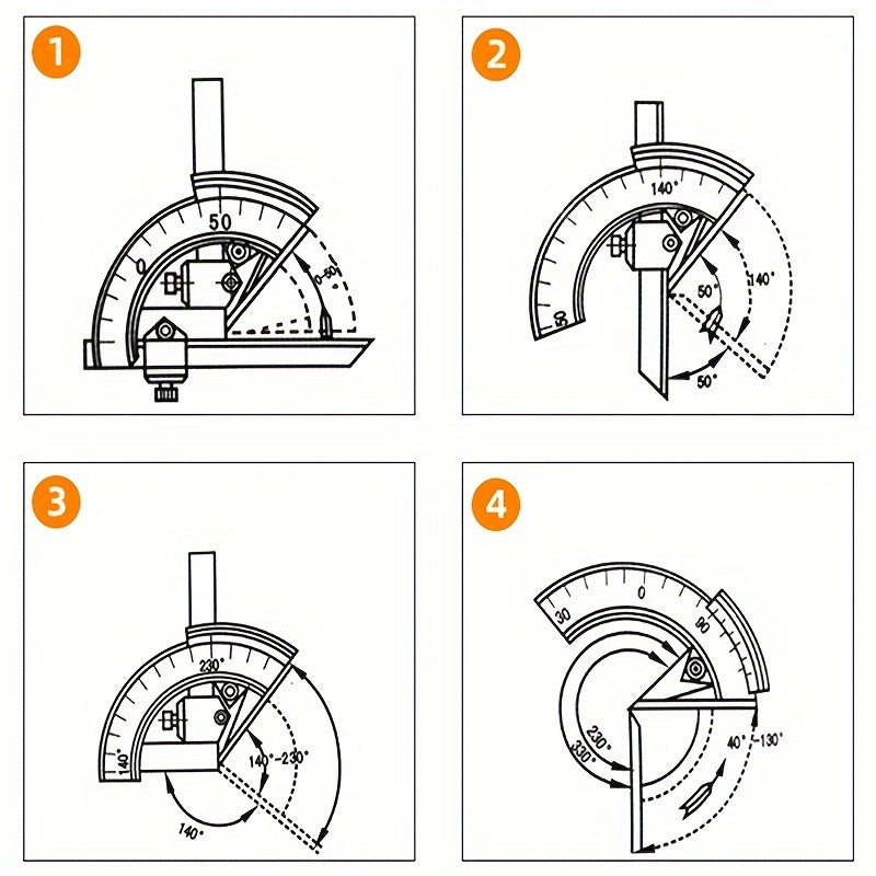 1Pc High Precision Universal Angle Ruler Measuring Instrument Tool