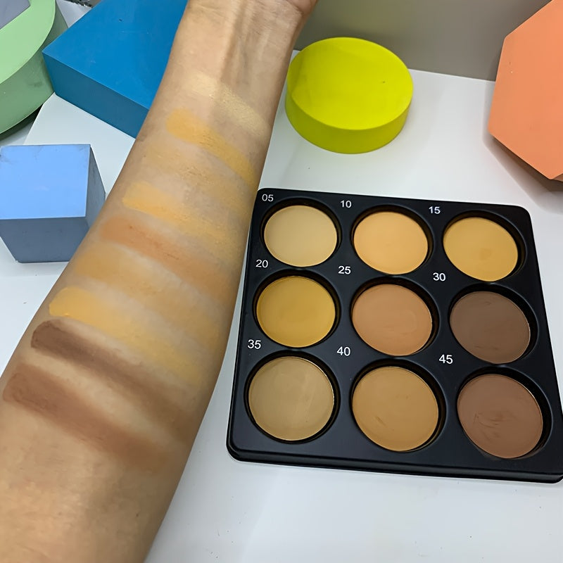 9-Color Dark Bronze Powder Palette