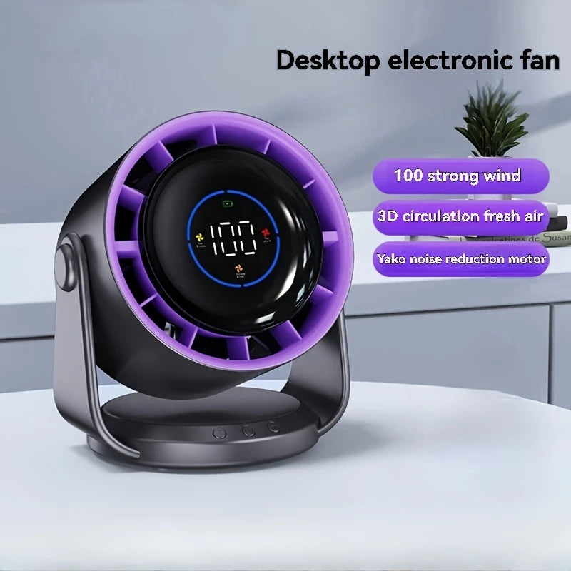 Ultra-Quiet USB Rechargeable Mini Electric Fan