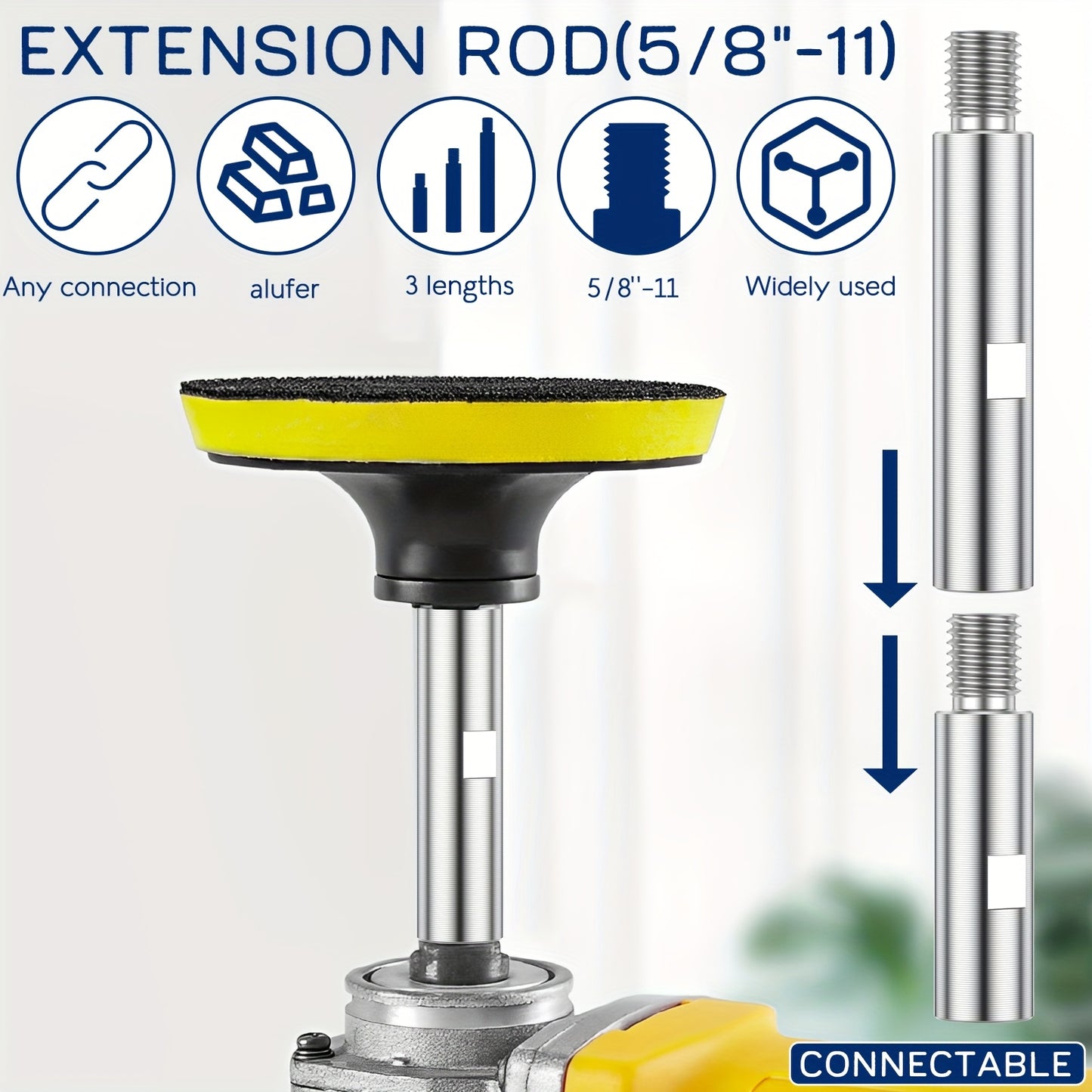 3pcs Angle Grinder Extension Rod Set