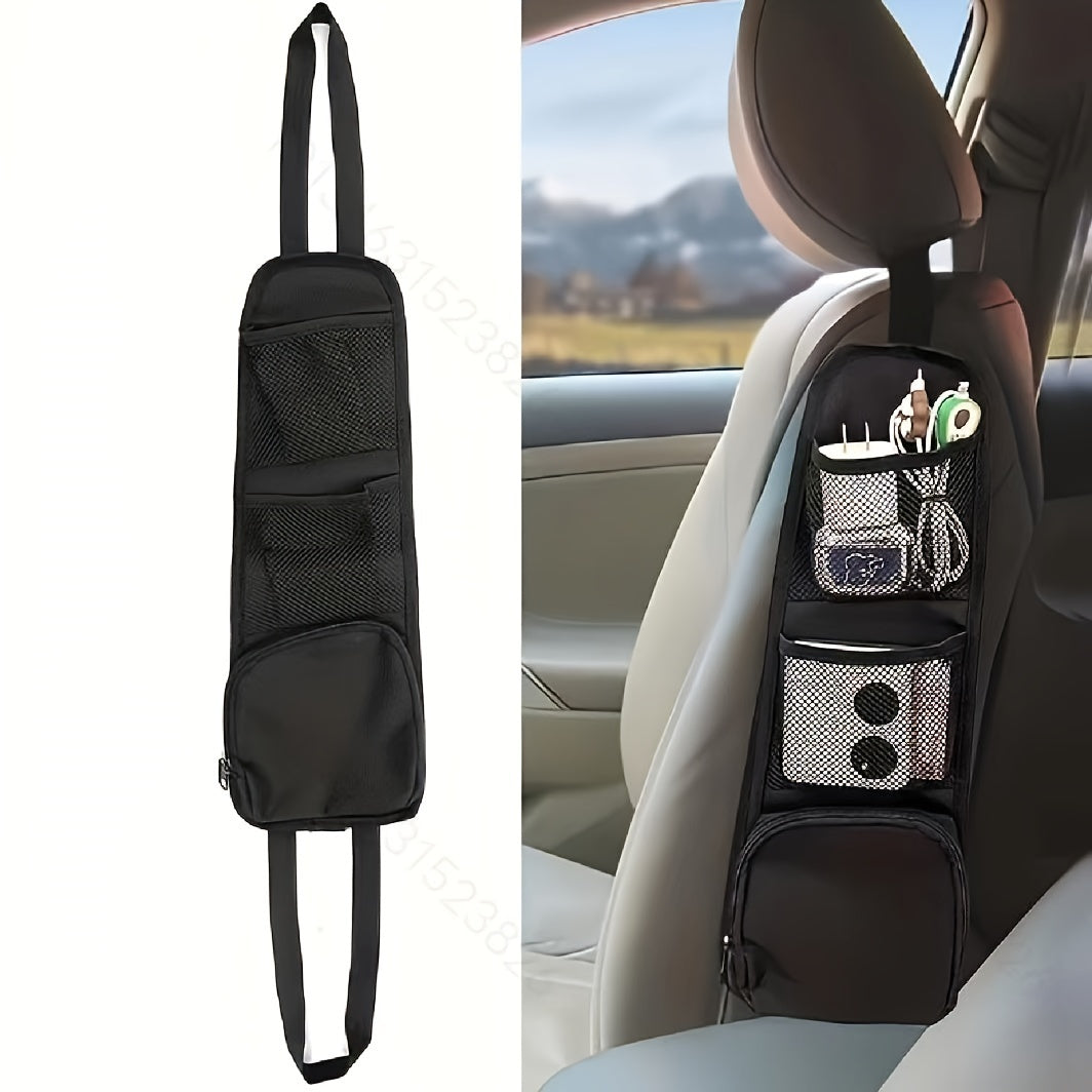 Black Multi-Pocket Car Seat Organizer