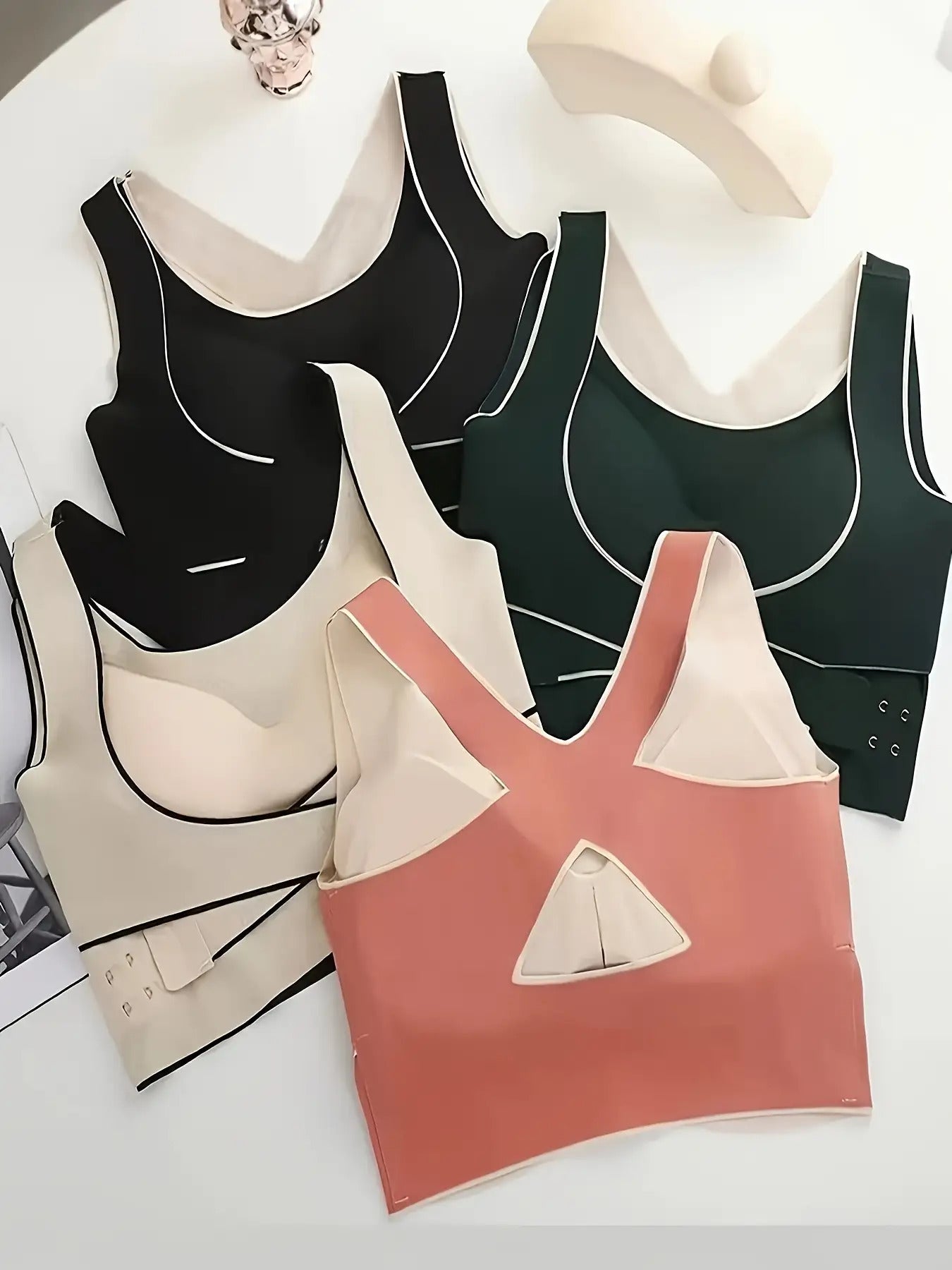 4pcs Women'S High Support Sports Bras