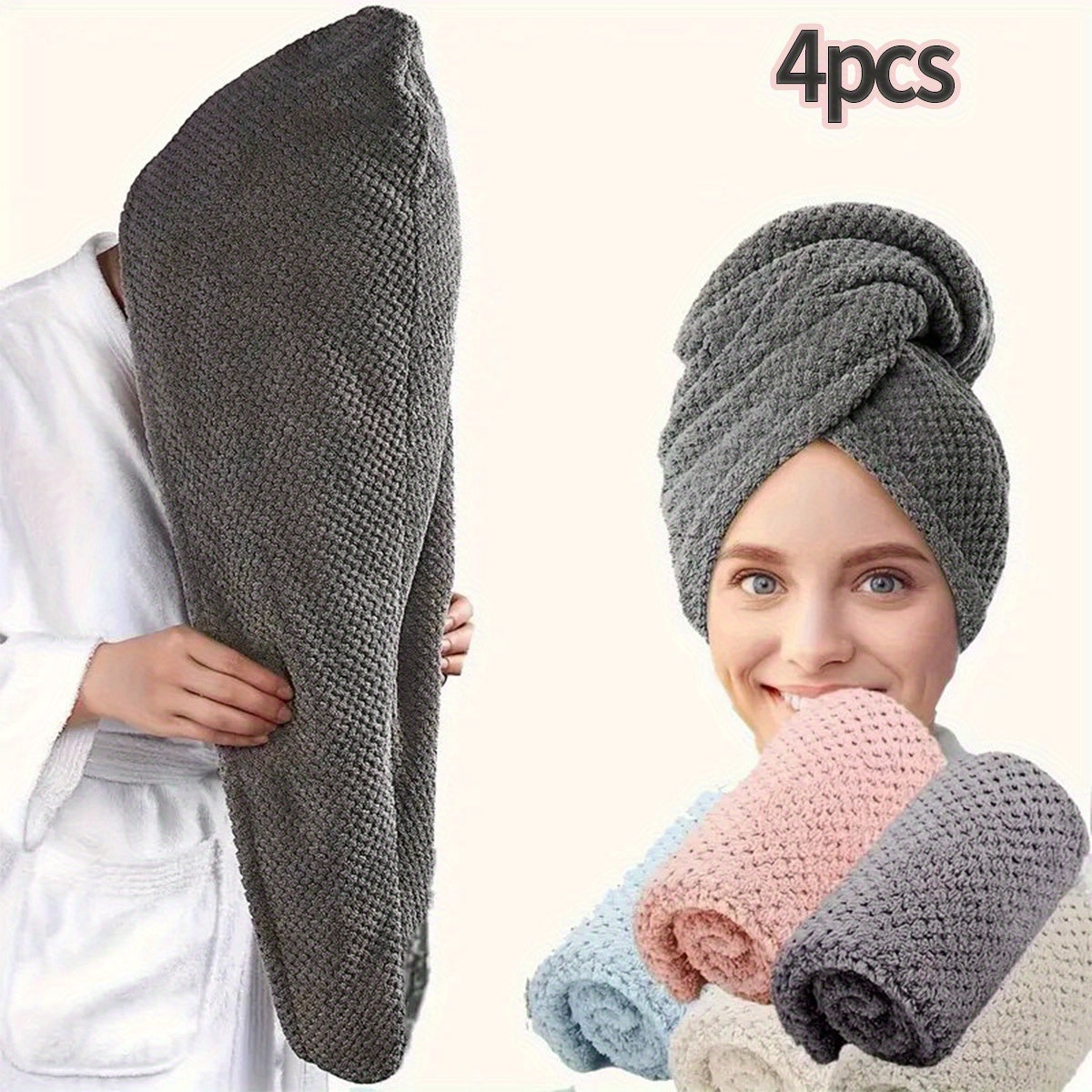 Super absorbent curly hair towel