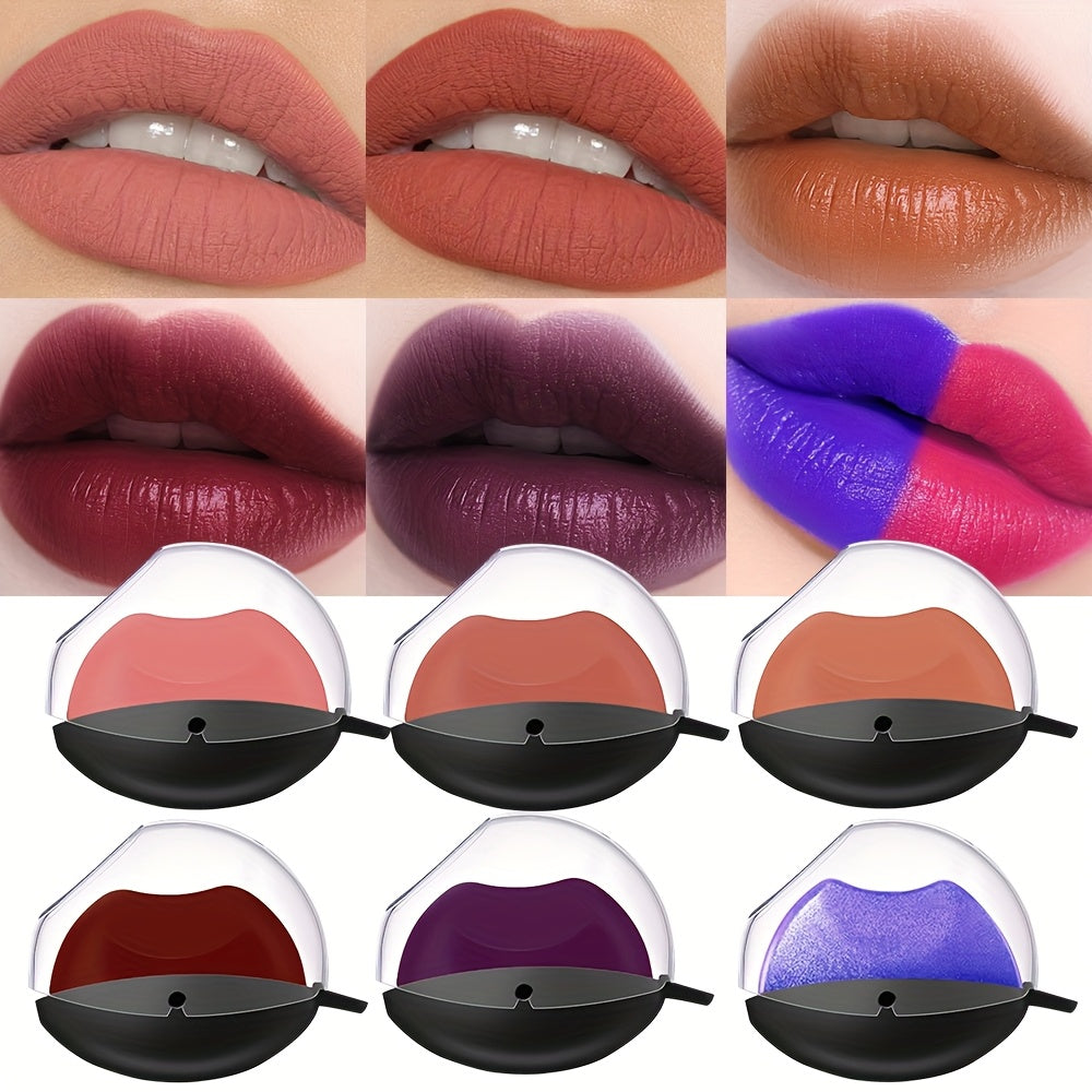 6pcs Lazy Lipstick, Matte Color Change Lipstick