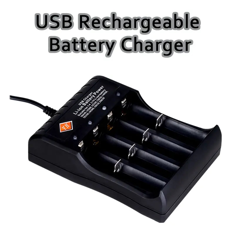 1 USB Battery 4-Slot Smart Battery Charger
