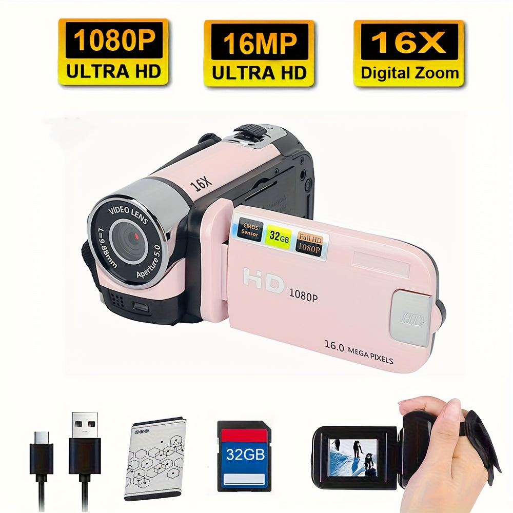 A Camera with A 270° Rotating LED Flip Screen