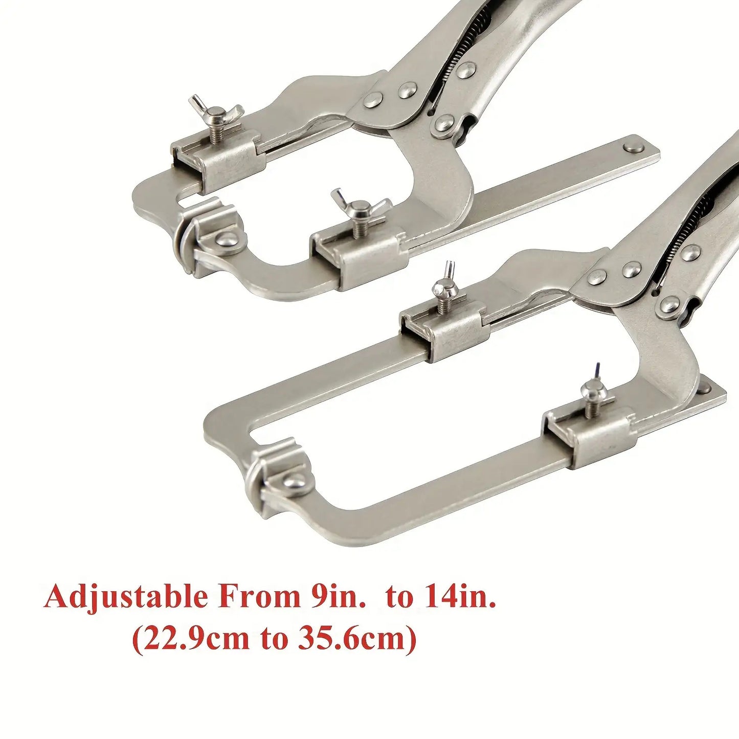 1pc Heavy-Duty Adjustable Locking Telescopic Slide Welding C-Clamp
