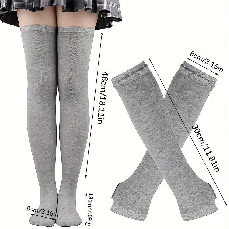 6 Sets of Women'S Striped Knee-High Socks