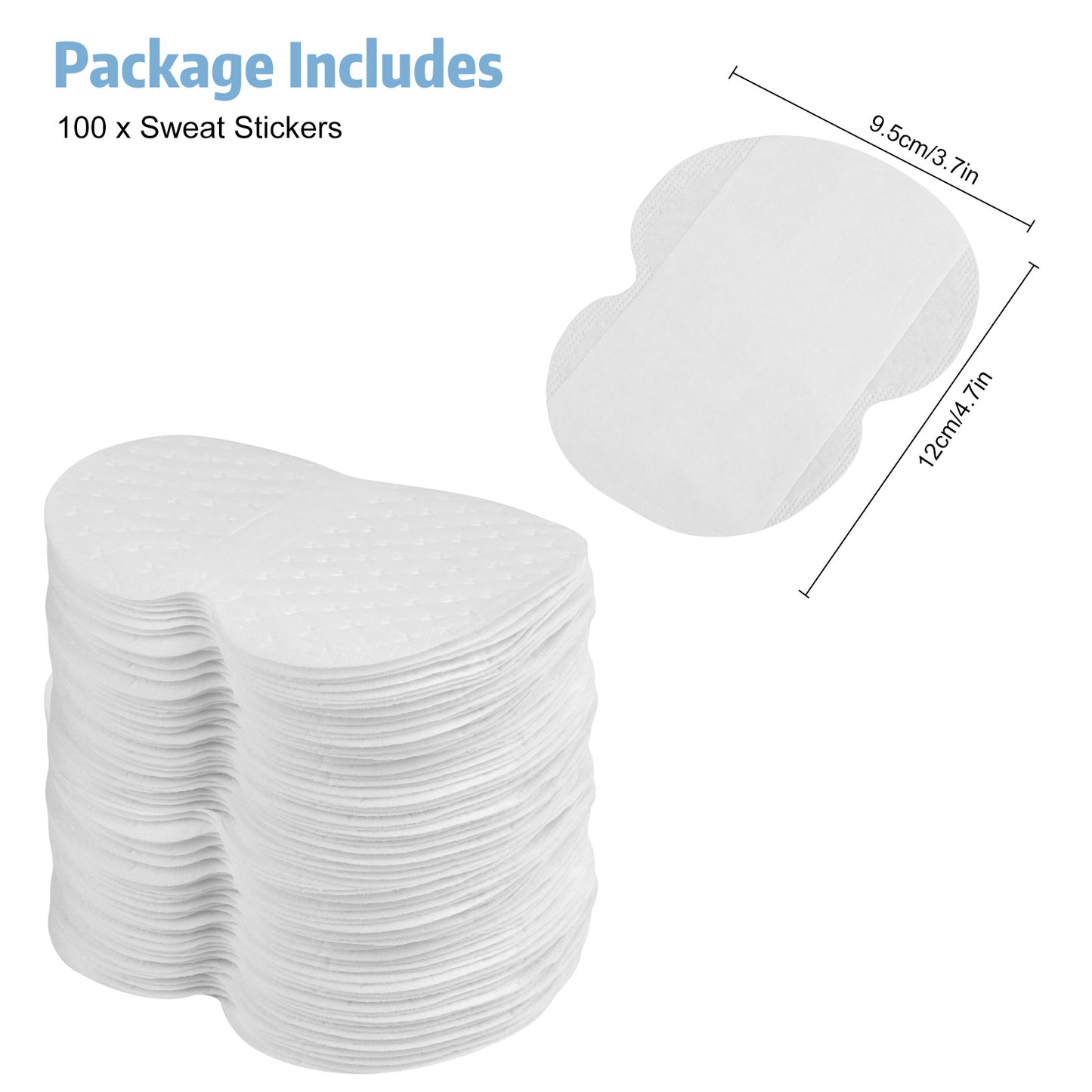 200pcs Disposable Unisex Underarm Sweat Pads