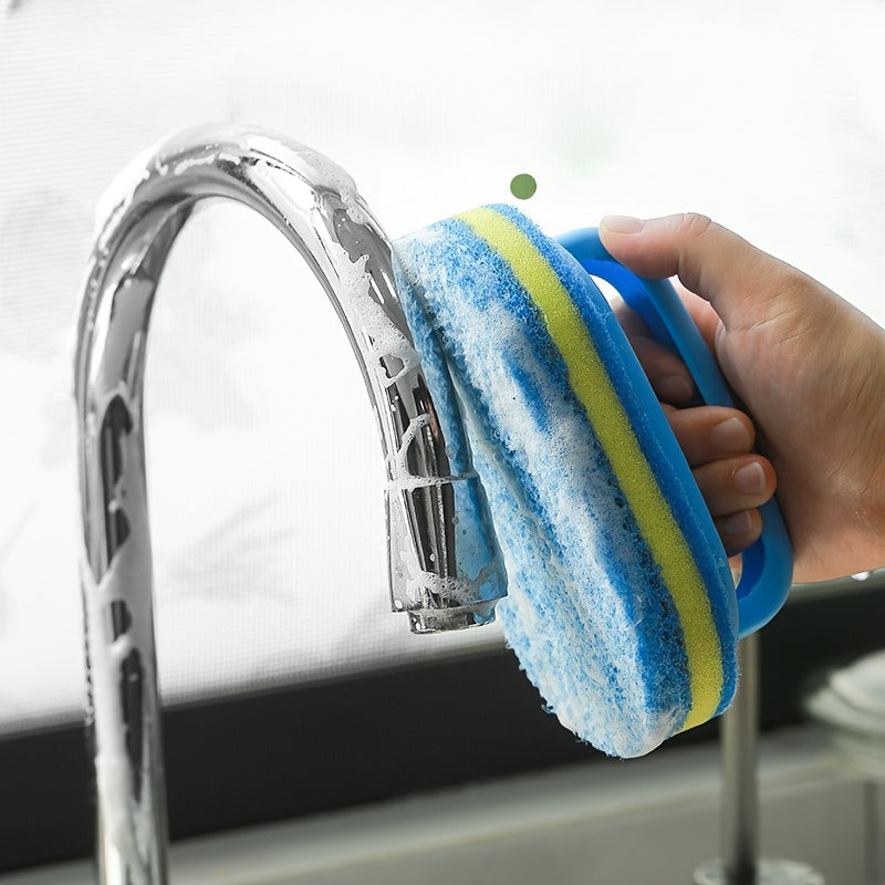 10pcs Cleaning Brush Sponges with Handles