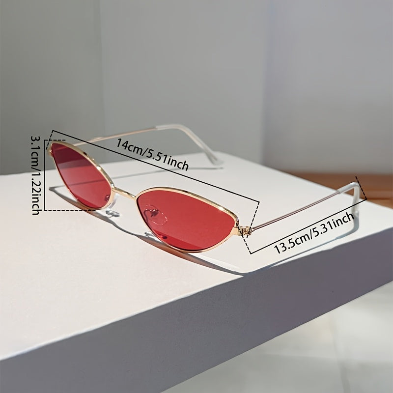 Unisex Cat-Eye Glasses with Candy Color Lenses