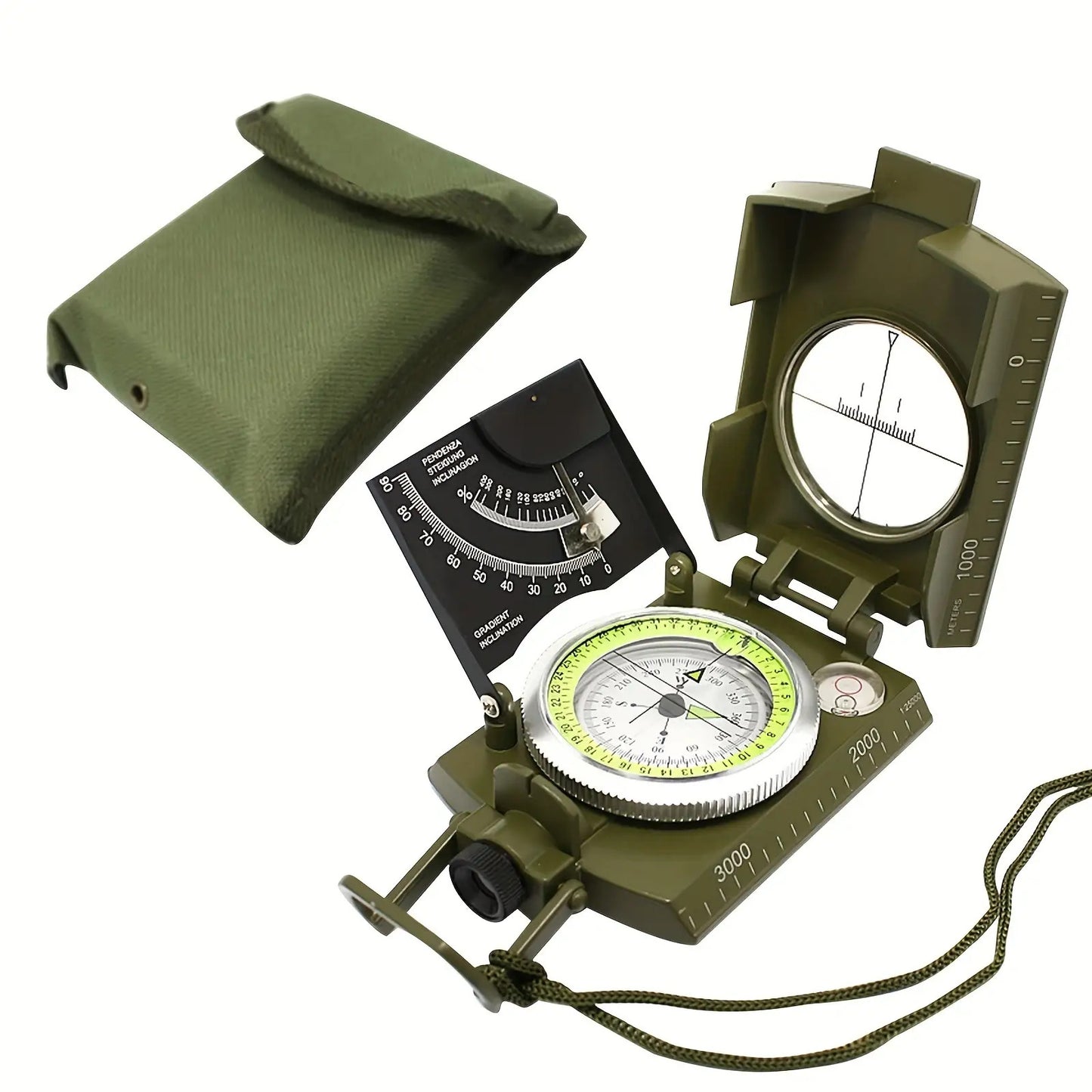 Multifunctional Luminous Dial Waterproof Anti-fog Accurate Military Compass