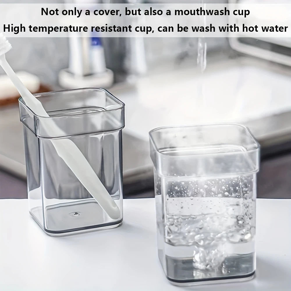 Toothbrush Holder With Cup/ Cover