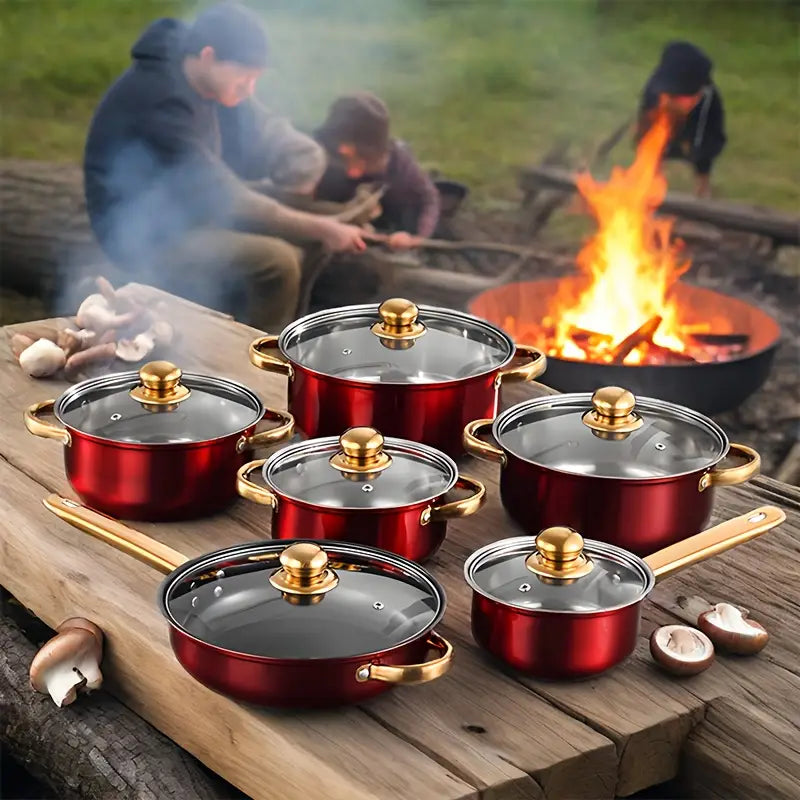 Stainless steel non-stick cookware set