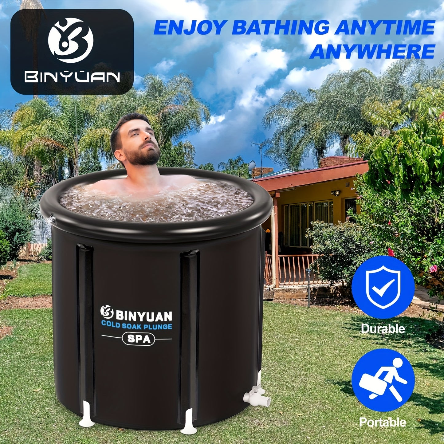 100 Gallon Cold Tub,Hot And Cold Dual-use Bathtub