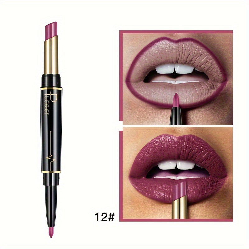 15 Color 2-In-1 Double-Ended Lipstick & Lip Liner