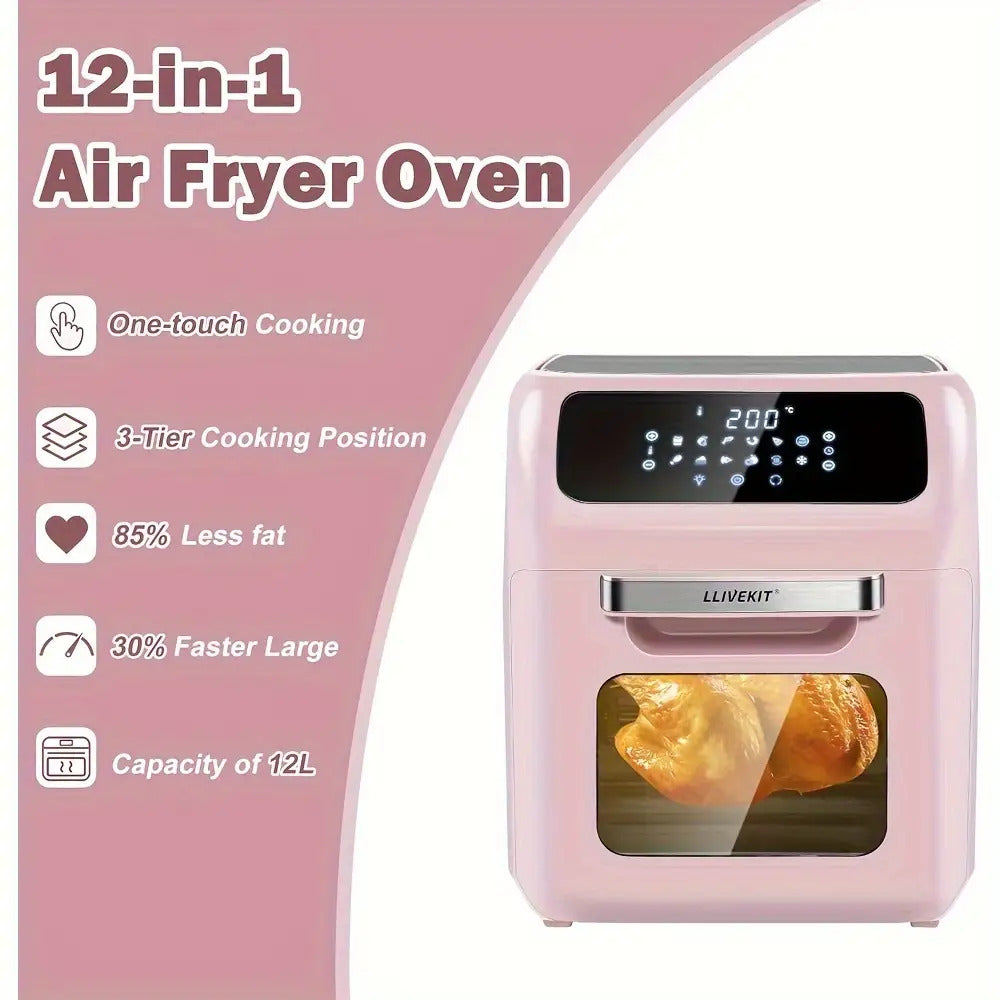 1pc, Hot Air Oven 10 L, 12 In 1 Digital Hot Air Fryer