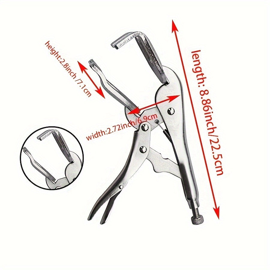 9-Inch U-Shaped Adjustable Welding Clamp Pliers with Locking Grip