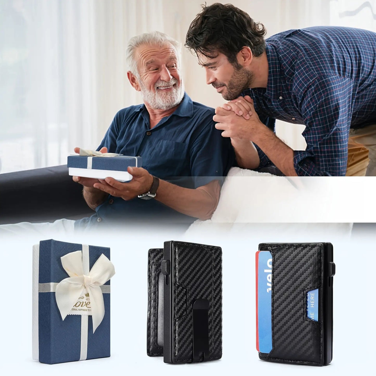 Men'S Slim RFID Blocking Wallet