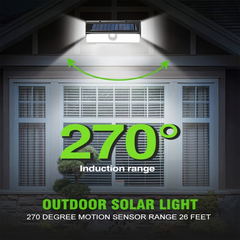 2pcs 190 LED Solar Motion Sensor Upgrading Wall Light