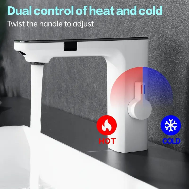 Touchless Bathroom Faucet with Dual Control