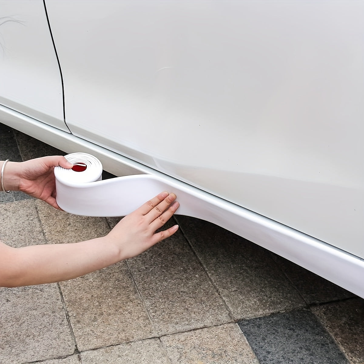 Universal Fit Rubber Car Side Guards - Anti-Scratch & Impact Protection